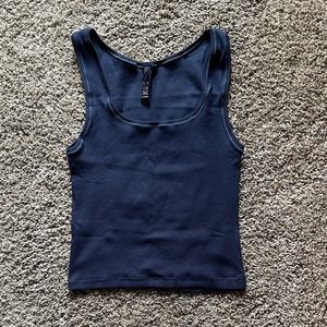 Skims Cotton Rib Tank Navy Size XL NEW